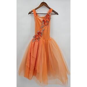Weissman Dancewear Adult Size SA Orange Dance Costume/Fairy Dress Up/Photos